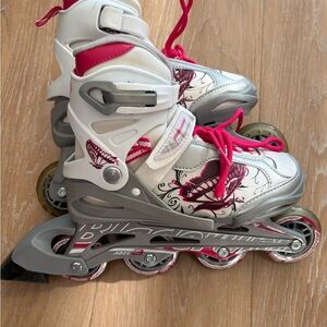 Bladerunner Phoenix G Butterfly Pattern Kids Roller Blades Adjustable Size 1-4